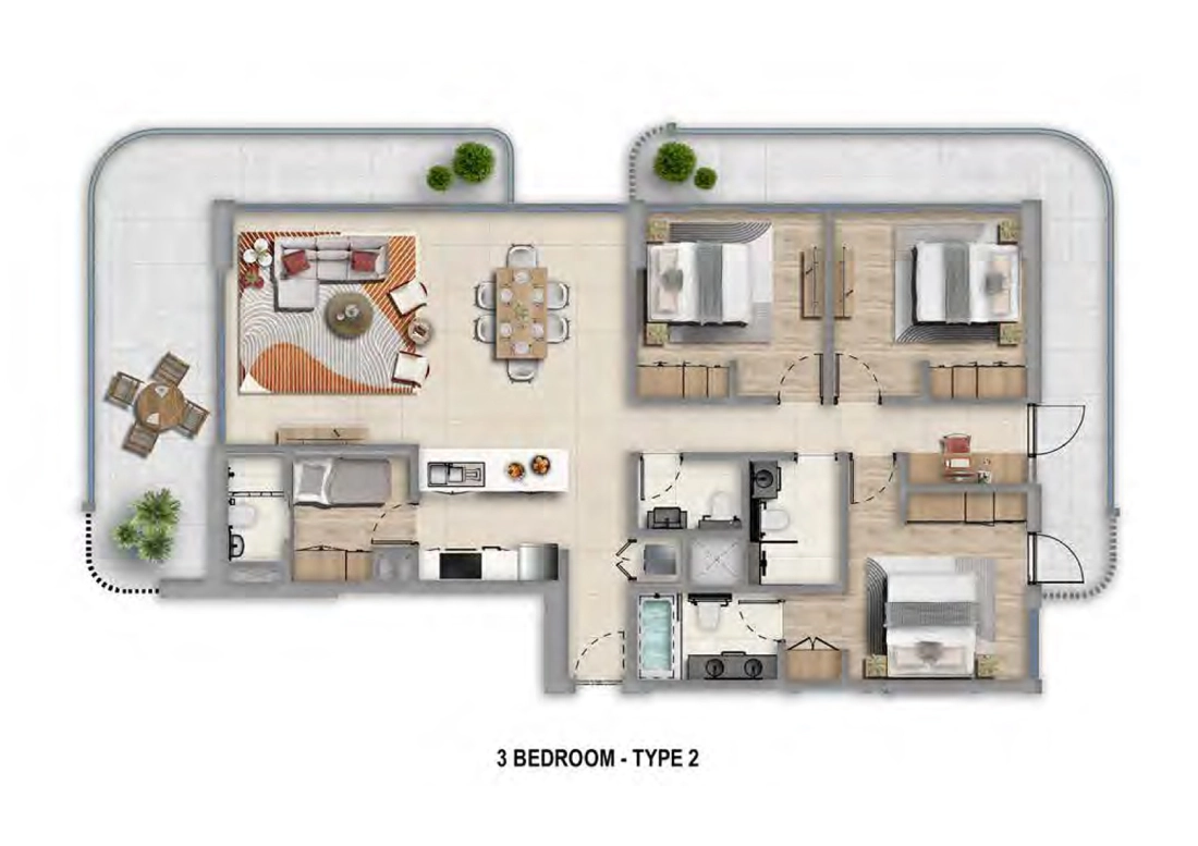 Manarat-Living-3-bed-type-2